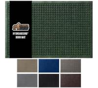 GORILLA GRIP® Ultra Absorbent Front Door Mat Outside Entrance, Traps Dirt, HydroABSORB Doormat Holds Up to 1.7 Cups Water, Stain and Fade Resistant Welcome Mat, Outdoor Entry Rug, 29x17, Green