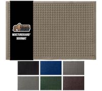 Gorilla Grip Ultra Absorbent Moisture Guard Doormat, Absorbs Up to 1.7 Cups of Water, Stain and Fade Resistant, Spiked Rubber Backing, All Weather Mats Capture Dirt, Indoor Outdoor, 29x17, Beige