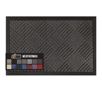 Gorilla Grip Waterproof All-Season WeatherMax Doormat, Durable Natural Rubber, Stain and Fade Resistant, Low Profile, Indoor Outdoor Door Mats, Easy