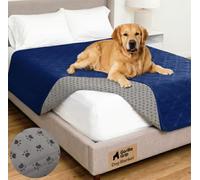 GORILLA GRIP® Waterproof Dog Blanket, 82x68, Leakproof Couch Cover for Dogs, Silicone Grip Backing, Protects Sofa, Sectional, Bed, Crate, Car & RV, Tear-Resistant Washable Pet Blanket, Navy Blue