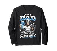 Gorilla Gym Dad Who Always Came Back with The Protein Milk Long Sleeve T-Shirt