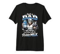 Gorilla Gym Dad Who Always Came Back with The Protein Milk Premium T-Shirt