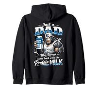 Gorilla Gym Dad Who Always Came Back with The Protein Milk Zip Hoodie