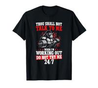 Gorilla Gym Not Here to Talk Serious Workout Lover Fitness T-Shirt