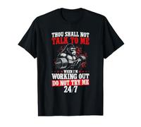 Gorilla Gym Not Here to Talk Serious Workout Lover Fitness Value Graphic T-Shirt