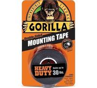Gorilla - Heavy Duty Double Sided Mounting Tape, Weatherproof, 1" x 60", Black, (Pack of 1)