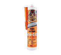 Gorilla Heavy Duty Grab Adhesive 290ml - 6 Pack - White, Waterproof Construction Adhesive