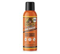 Gorilla Heavy Duty Spray Adhesive, 400ml - Fast Drying, High Strength Mist Spray that Dries Clear | Permanently Bonds Wood, Metal, Fabric, Glass, Leather, Stone, Ceramics & More
