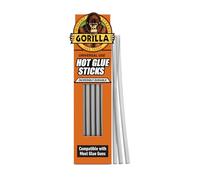 Gorilla Hot Glue Sticks | 7mm Diameter x 203mm Long | Non-Yellowing Solvent Free Formula | Easy to Use | Bonds Glass, Plastics, Metal, Fabric, Wood, Foam & More | 20 Pack