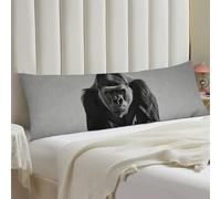Gorilla in The Grass Body Pillow Case 20x54 Throw Pillow Cover with Hidden Zipper Breathable & Cozy Full Long Pillowcase Protector Spring Easter Cover for Sleeping Bedroom Couch Sofa Decor