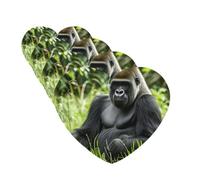 Gorilla in the Grass Car Air Freshener Cards for Women Men 4 Pack Cute Car Accessories Long Lasting Scent Car Diffuser Hanging Auto Aromatherapy Tablets Car Fresheners Gifts