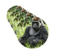 Gorilla in the Grass Car Air Freshener Cards for Women Men 4 Pack Cute Car Accessories Long Lasting Scent Car Diffuser Hanging Auto Aromatherapy Tablets Car Fresheners Gifts