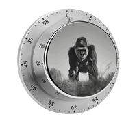 Gorilla in The Grass Kitchen Timer with Magnetic Base Egg Timers for Hard Boiled Eggs 60-Minute Countdown Kitchen Clock for Cooking