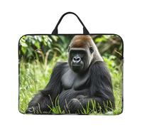 Gorilla in The Grass Laptop Case Sleeve 14 inch Shockproof Protective Notebook Case Travel Laptop Bag with Handle Waterproof Computer Cover Briefcase Handbags for Men Women