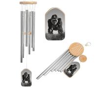 Gorilla in The Grass Memorial Wind Chimes for Outside Deep Tone 20.5", 6 Aluminum Tubes, Sympathy Windchimes Personalized Chimes for Outdoor Garden Patio Yard Decor, Bereavement Condolence Gift