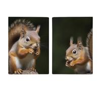Gorilla in The Grass Passport Wallet Travel Passport Holder Pu Passport Cover Slim Card Case Cover for Women Men Leather Holder Case Travelling Essentials, Squirrel Animal, 20.3x13.8cm