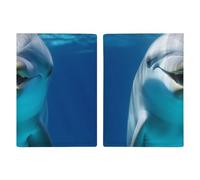 Gorilla in The Grass Passport Wallet Travel Passport Holder Pu Passport Cover Slim Card Case Cover for Women Men Leather Holder Case Travelling Essentials, Dolphin With Smile, 20.3x13.8cm