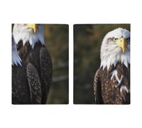 Gorilla in The Grass Passport Wallet Travel Passport Holder Pu Passport Cover Slim Card Case Cover for Women Men Leather Holder Case Travelling Essentials, White Head Eagle, 20.3x13.8cm
