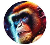 Gorilla Jigsaw Puzzles 1000 Pieces for Adults 1000 Pieces Round Puzzle Gifts for Family And Friends, Suitable for Ages 14+ 67.5x67.5cm