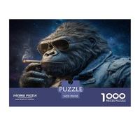Gorilla Jigsaw Puzzles 1000 Pieces Ideal for Adults, Teens, Kids - A Funny And Artistic Puzzle Wildlife Home Decoration 70x50cm/1000pcs