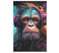Gorilla Jigsaw Puzzles for Adults 1000 Piece Wooden Puzzle for Kids Challenging Game （78×53cm）
