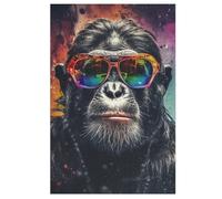 Gorilla Jigsaw Puzzles for Adults & Kids 1000 Piece Wooden Puzzle Precise Interlocking Educational Game Challenge Toy 78×53cm