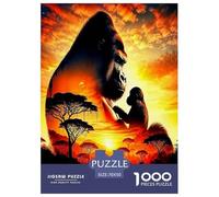 Gorilla Jigsaw Puzzles for Adults The Impossible Challenge 1000 Pieces Difficult Hard Jigsaw Puzzles for Man And Woman with Letters on Back 70x50cm/1000pcs
