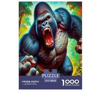 Gorilla Jigsaw Puzzles Puzzle for Adults Kids. 1000 Pieces Whimsical Challenge Toy Educational Games Home Decoration for Educational Games Gifts 38x26cm/1000pcs