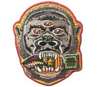 Gorilla King Kong Eye Art Jeans hat Clothing Badge Iron on Sew on Embroidered Patch appliqué