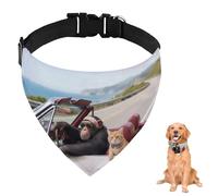 Gorilla Kittens Dog Bandana With Adjustable Strap D Ring Dog Neckerchief Pet Bibs Triangle Cat Bandana Clothing& Accessories for Dogs Puppy Dogs Cats Decor Machine Washable