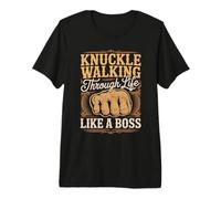 Gorilla Knuckle Walking Through Life Like A Boss Premium T-Shirt