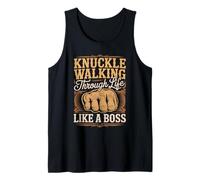 Gorilla Knuckle Walking Through Life Like A Boss Tank Top
