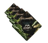 Gorilla Landscape 4 Pcs Car Air Freshener Lavender Hanging Scented Cards Automotive Scented Hanging Sheets Square For Car Home Office Closet Bathroom