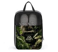 Gorilla Landscape Shoe Bags Foldable Breathable Portable Shoe Puches Organizer Stylish Expandable Packing Travel Shoes Bags for Sneakers Gym Luggage Closet