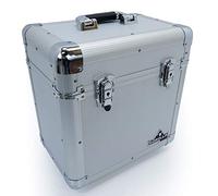 Gorilla LP60 12" LP Vinyl Record DJ Equipment Storage Carry Case Box Holds 60 Records (3 Colours Available) (Silver)