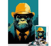 Gorilla Mafia Boss for Adults 1000 Piece Jigsaw Puzzle Art Work Gifts Improve Memory Toy Wall Decor for And from 14 Years And over (50x75cm)
