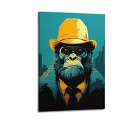 Gorilla Mafia Boss Poster Poster Decorative Painting Canvas Wall Posters And Art Picture Print Modern Family Bedroom Decor Posters 16x24inch(40x60cm)