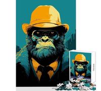 Gorilla Mafia Boss Puzzles for Adults 1000 Puzzles Art Work Gifts Analysis And Logic AntiStress Toys Suitable for People Aged 14 And Above (38x26cm)