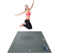 Gorilla Mats Premium Large Exercise Mat - 6' x 4' x 1/4" Ultra Durable, Non-Slip, Workout Mat for Instant Home Gym Flooring - Works Great on Any Floor Type or Carpet - Use With or Without Shoes