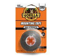 Gorilla Max Strength Black Mounting Tape (L)1.5M (W)25mm