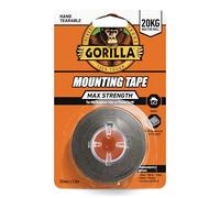 Gorilla Glue 114791 Max Strength Indoor Mounting Tape 25Mm X 1.5M Black