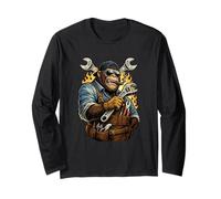 Gorilla Mechanic Welding Graphic Bold Workshop Animal Design Long Sleeve T-Shirt