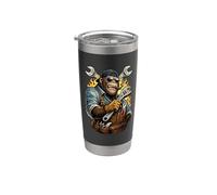 Gorilla Mechanic Welding Graphic Bold Workshop Animal Design Stainless Steel Insulated Tumbler