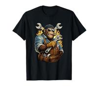Gorilla Mechanic Welding Graphic Bold Workshop Animal Design T-Shirt