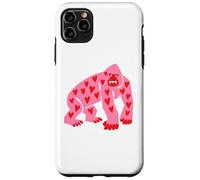 Gorilla Minimalist Red Pink Heart Women Girls Case for iPhone 11 Pro Max