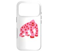 Gorilla Minimalist Red Pink Heart Women Girls Case for iPhone 17 Pro