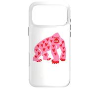 Gorilla Minimalist Red Pink Heart Women Girls Case for iPhone 17 Pro Max