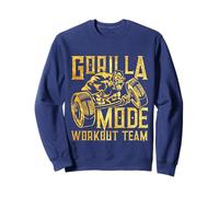 Gorilla Mode Workout Team Gold Beast Fitness Gym Lifting Sweatshirt