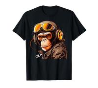 Gorilla Monkey Ape Fighter Pilot Racing Driver Sunglass T-Shirt