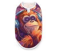 Gorilla Monkey Dog Shirts Patterned Pet Clothes Tank Top Sleeveless T-Shirt for Cats Puppy 2XL